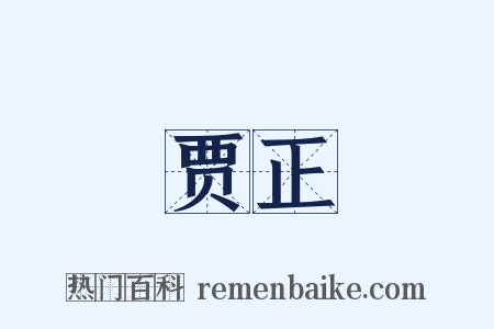 贾正是什么意思的图片